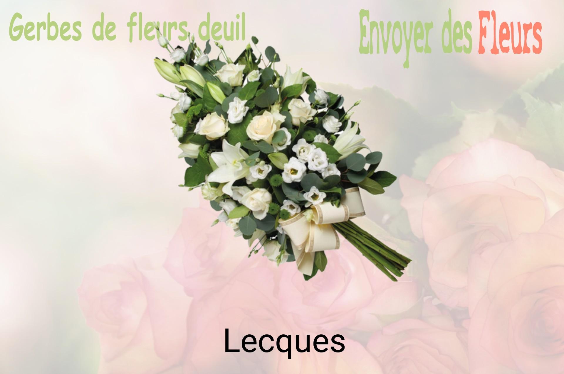 Gerbe de fleurs de deuil livrée à Lecques